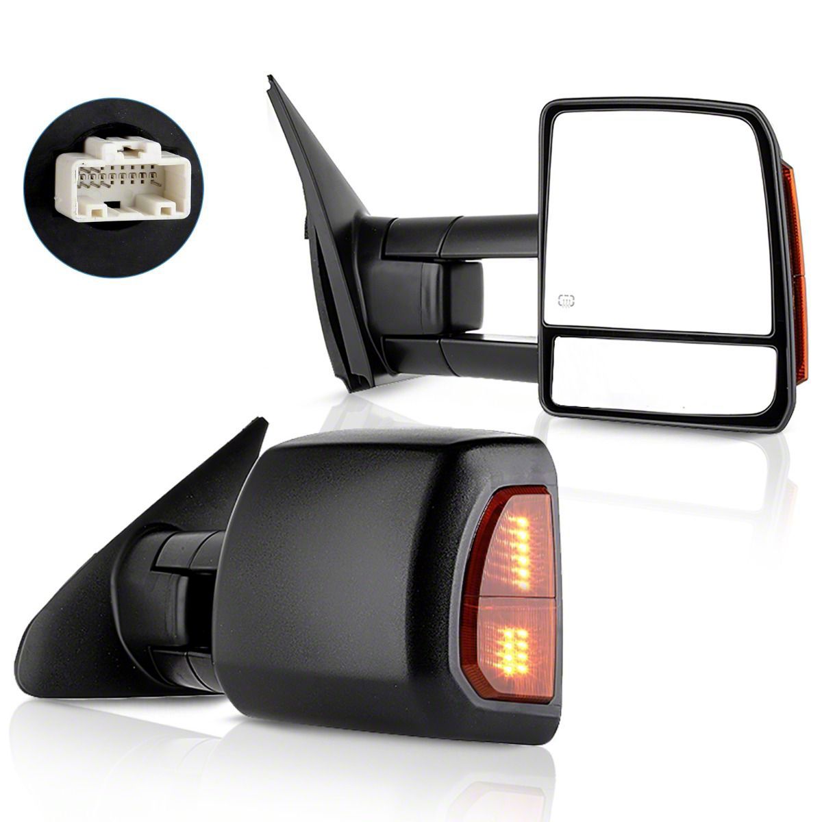 Speed Daddy Left Side Power Heated Towing Mirror For 2007-2016 Toyota Tundra – LED Turn Signal, Black