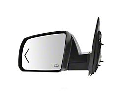 Powered Heated Memory Mirror with Puddle Light; Chrome; Driver Side (14-18 Tundra)
