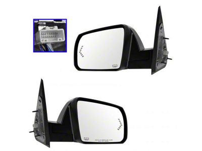Powered Heated Memory Mirrors with Puddle Lights; Chrome (07-13 Tundra)