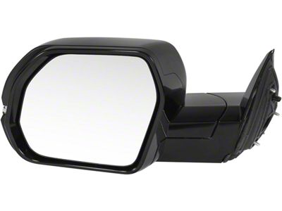 Powered Heated Mirror; Driver Side; Black (22-25 Tundra)