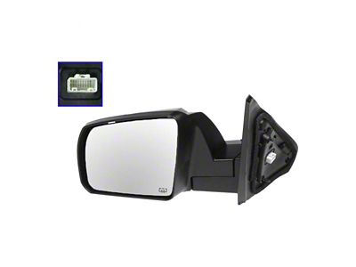 Powered Heated Mirror; Textured Black; Driver Side (07-13 Tundra)
