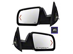Powered Heated Mirrors with Turn Signals; Flat Black (07-13 Tundra)