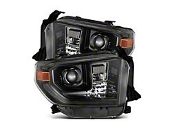 PRO-Series G2 Projector Headlights; Alpha Black Housing; Clear Lens (14-21 Tundra w/ Factory Halogen Headlights)