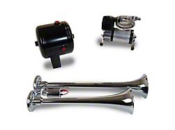 Kleinn ProBlaster Compact Dual Air Horn System; Chrome (Universal; Some Adaptation May Be Required)