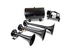 ProBlaster Triple Train Horn System; Black (Universal; Some Adaptation May Be Required)