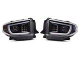 Projector Headlights; Matte Black Housing; Clear Lens (14-21 Tundra w/ Factory Halogen Headlights)