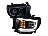 Projector Headlights; Gloss Black Housing; Smoked Lens (14-21 Tundra w/ Factory Halogen Headlights)