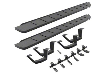 Go Rhino RB10 Running Boards with Drop Steps; Protective Bedliner Coating (22-25 Tundra CrewMax)