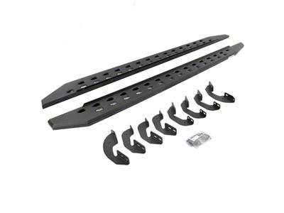 Go Rhino RB20 Slim Running Boards; Textured Black (22-25 Tundra Double Cab)