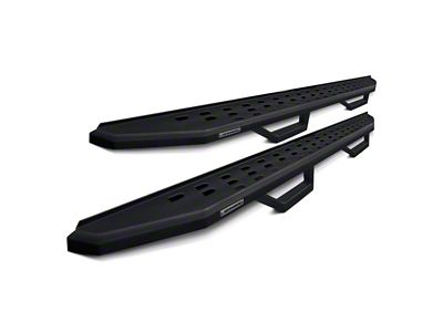 Go Rhino RB20 Running Boards with Drop Steps; Protective Bedliner Coating (22-25 Tundra Double Cab)