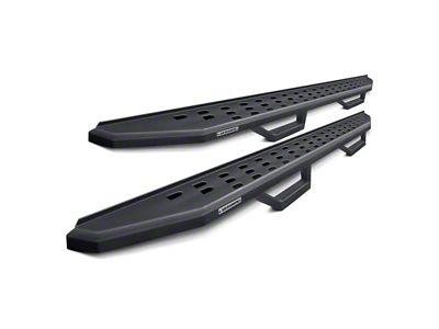 Go Rhino RB20 Running Boards with Drop Steps; Textured Black (22-25 Tundra CrewMax)