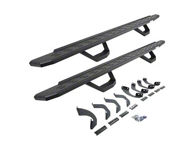 Go Rhino RB30 Running Boards with Drop Steps; Protective Bedliner Coating (22-25 Tundra CrewMax)