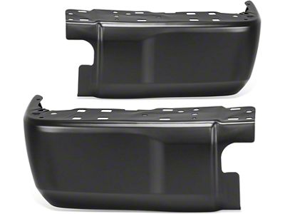 Rear Bumper End Cap without Backup Sensor Holes; Driver Side; Black (14-21 Tundra)