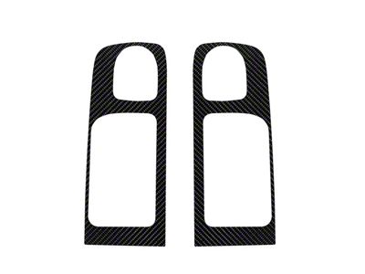 Rear Door Handle Accent Trim; Raw Carbon Fiber (14-21 Tundra CrewMax)