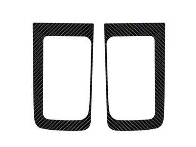 Rear Door Handle Accent Trim; Raw Carbon Fiber (14-21 Tundra Double Cab)