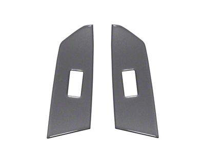 Rear Door Switch Panel Accent Trim; Charcoal Silver (14-21 Tundra CrewMax)
