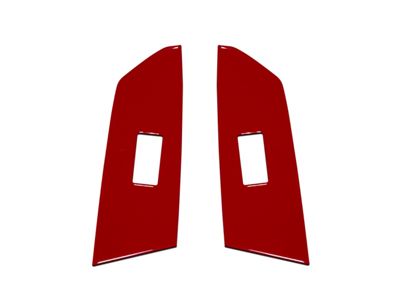 Rear Door Switch Panel Accent Trim; Gloss TRD Red (14-21 Tundra CrewMax)