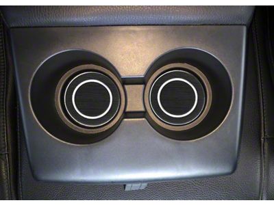 Rear Fold Down Seat Cup Holder Foam Inserts; Black/White (07-21 Tundra)