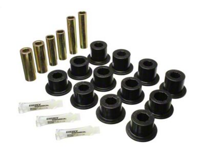 Rear Leaf Spring Bushings; Black (07-21 Tundra)