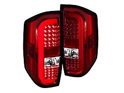 Sequential LED Tail Lights; Chrome Housing; Red/Clear Lens (14-21 Tundra)