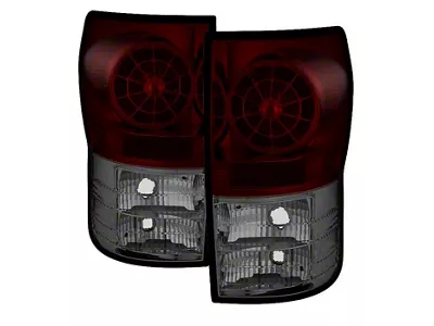 LED Tail Lights; Chrome Housing; Red Smoked Lens (07-13 Tundra)