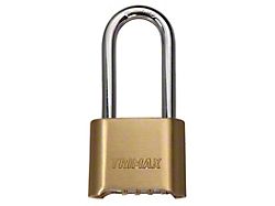 Resettable Combination Padlock; Solid Brass Body; 2-1/4-Inch x 5/16-Inch Shackle