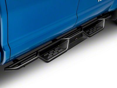 Round Tube Drop Style Nerf Side Step Bars; Black (07-21 Tundra CrewMax)