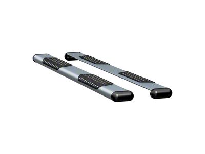 O-Mega II 6-Inch Oval Side Step Bars without Mounting Brackets; Silver (07-14 Tundra Regular Cab w/ 6-1/2-Foot Bed; 07-21 Tundra Double Cab)