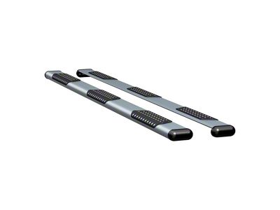 O-Mega II 6-Inch Wheel-to-Wheel Oval Side Step Bars without Mounting Brackets; Silver (07-21 Tundra Double Cab w/ 8-Foot Bed)