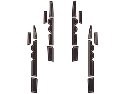 Side Door Pocket Foam Inserts; Black/Tan (07-21 Tundra CrewMax)