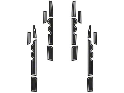 Side Door Pocket Foam Inserts; Black/White (07-21 Tundra CrewMax)