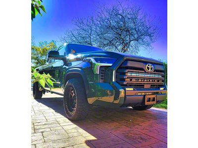 Single 40-Inch Amber LED Light Bar with Grille Mounting Brackets (22-25 Tundra Limited, SR, SR5)
