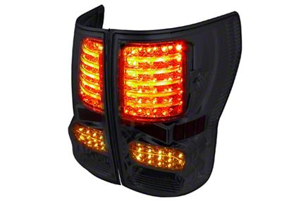 LED Tail Lights; Chrome Housing; Smoked Lens (07-13 Tundra)