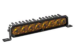 SS10 Pro Single Row LED Light Bar with Amber Backlight; Yellow Driving (Universal; Some Adaptation May Be Required)