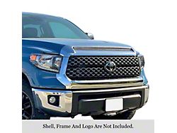 Stainless Steel Billet Hood Scoop Grille Overlay; Polished (14-21 Tundra)