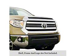 Stainless Steel Billet Hood Scoop Overlay Grille; Black (14-21 Tundra)