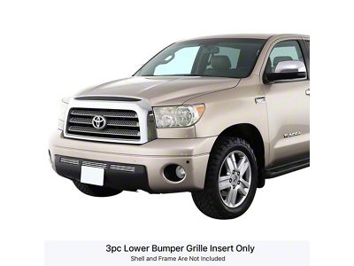 Stainless Steel Billet Lower Bumper Grille Overlay; Polished (07-09 Tundra)
