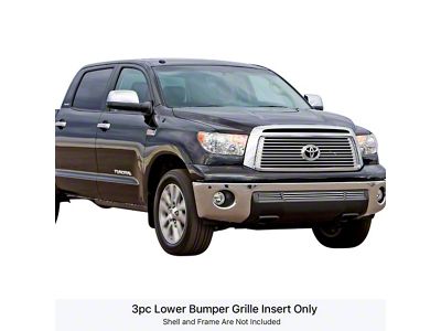 Stainless Steel Billet Lower Bumper Grille Overlay; Polished (10-13 Tundra)