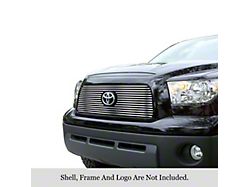 Stainless Steel Billet Upper Grille Overlay with Emblem Hole; Polished (07-09 Tundra)