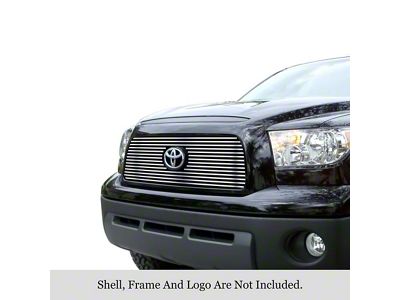 Stainless Steel Billet Upper Grille Overlay with Emblem Hole; Polished (07-09 Tundra)