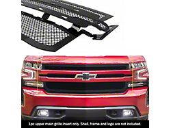 Stainless Steel Billet Upper Replacement Grille; Black (14-17 Tundra w/o Front Sensor)
