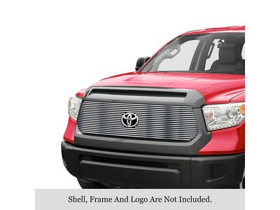 Stainless Steel Billet Upper Replacement Grille with Emblem Hole; Polished (18-19 Tundra w/ TSS)