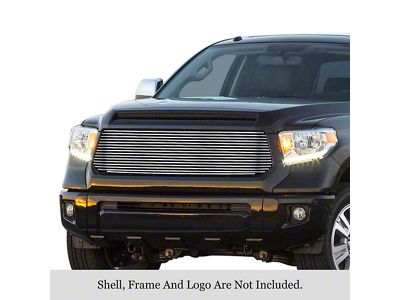 Stainless Steel Billet Upper Replacement Grille; Polished (14-17 Tundra w/o Front Sensor)
