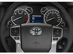 Steering Wheel Emblem Inserts; Cement Gray (07-21 Tundra)