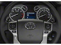 Steering Wheel Emblem Inserts; Domed Carbon Fiber (07-21 Tundra)