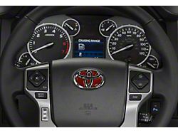 Steering Wheel Emblem Inserts; Ruby Red (07-21 Tundra)
