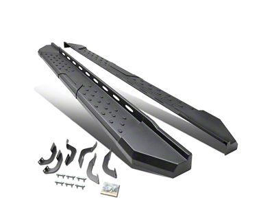 5.50-Inch Running Boards; Matte Black (07-21 Tundra Double Cab)