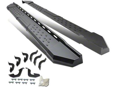 5.50-Inch Running Boards; Black (07-21 Tundra CrewMax)