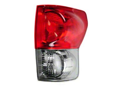 Tail Light; Chrome Housing; Red Clear Lens; Passenger Side (07-09 Tundra)