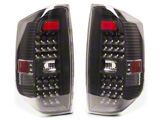 Full LED Tail Lights; Black Housing; Clear Lens (14-18 Tundra)